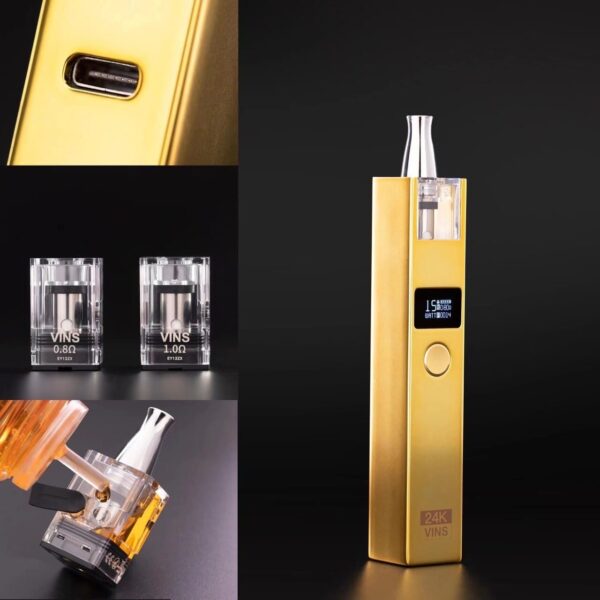 【小煙主機】VINS 24K 小金條 / 18K 小銀磚 注油式主機