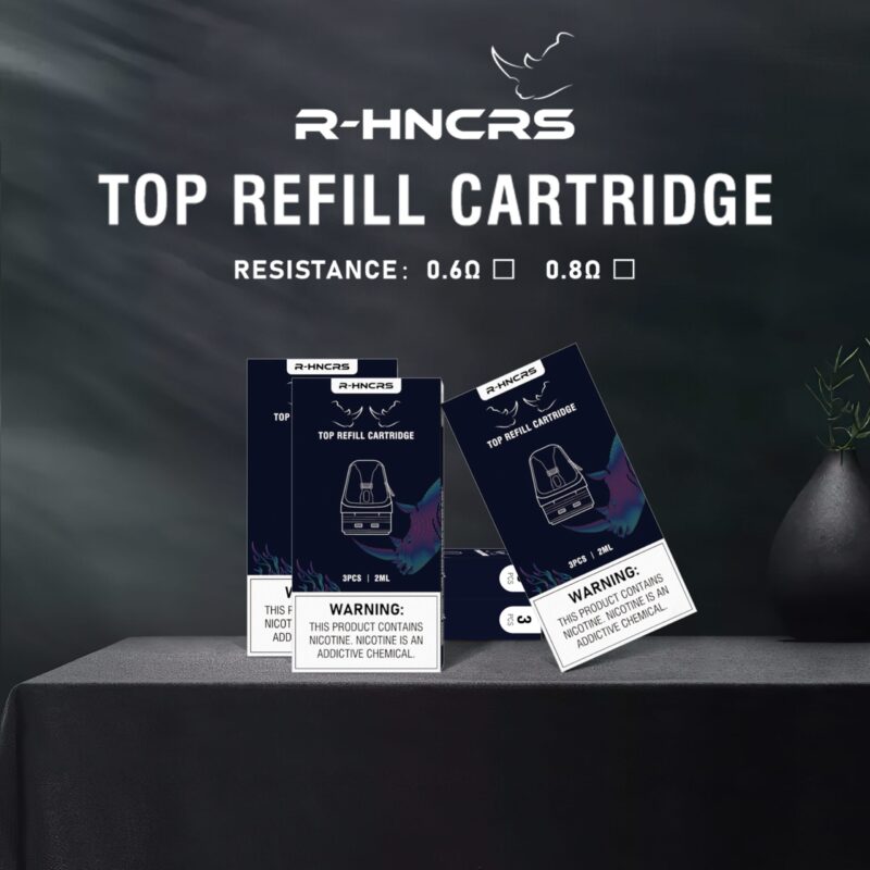 【耗材】R-HNCRS Refillable 犀牛 通用OXVA小蠻牛 空倉(3入) 側邊注油