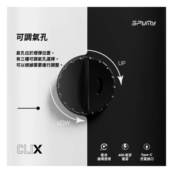 【拋棄式】SPUMY CLIX 7500 Puffs 一次性煙彈 一盒1入 （1pcs）3%