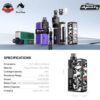 【小煙主機】San Dynasty 小海豚 30W 主機 套組 小體積大煙量 可更換電池 外型配件 海綿濾嘴