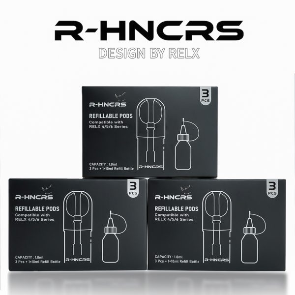 【拋棄式】R-HNCRS犀牛 空倉（一盒3入）附10ml小空瓶 通用悅克RELX4代/5代/6代 主機