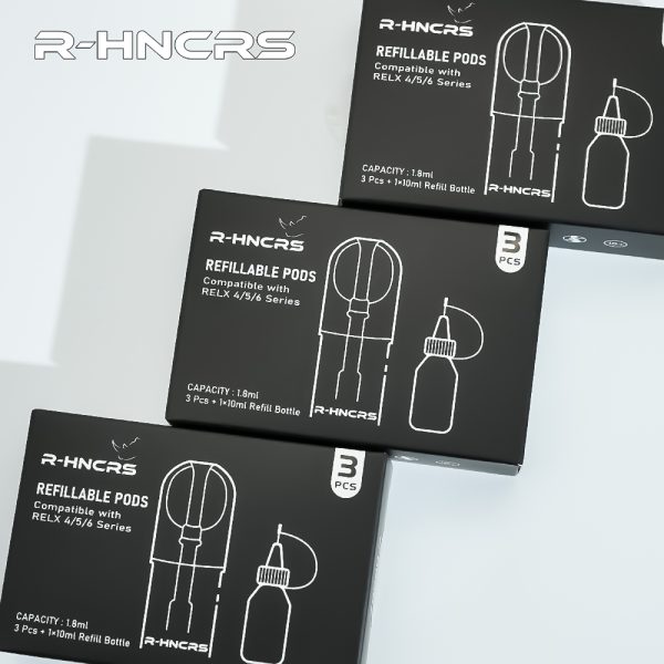 【拋棄式】R-HNCRS犀牛 空倉（一盒3入）附10ml小空瓶 通用悅克RELX4代/5代/6代 主機