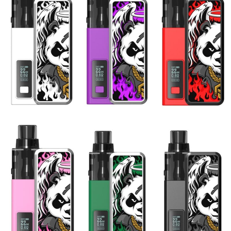 【小煙主機】San Dynasty 小海豚 30W 主機 套組(熊貓版) 小體積大煙量 可更換電池 外型配件 海綿濾嘴